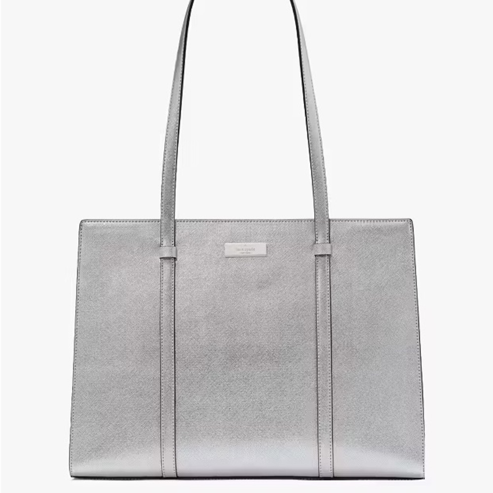 NWT Kate Spade Lunar Light Kenzie Metallic Large Tote
